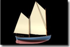 Ciao Bella 17 / sail boat design / profile view
