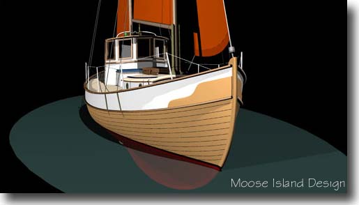 Bow view 'Norseman 32' yacht / sail boat design