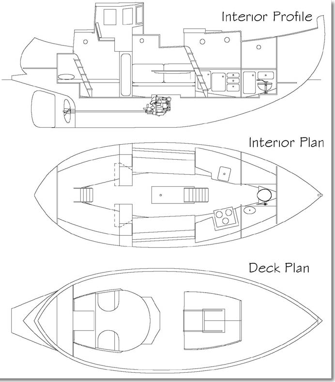 Interior 'Norseman 32'  yacht / sail boat design
